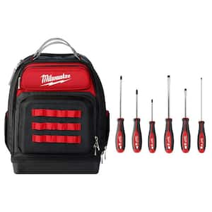 15 in. Ultimate Jobsite Backpack with Screwdriver Set (6-Pieces)