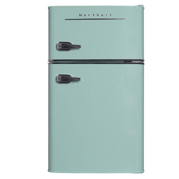 Deeshe 19.1 in. W, 3.2 cu. ft., Retro Mini Refrigerator in Mint
