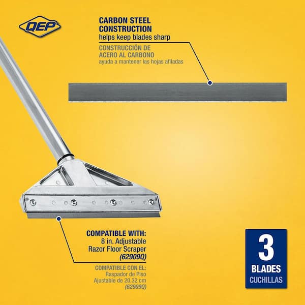 8 in. Replacement Razor Blade for Adjustable Floor Scraper and Stripper (3-Pack)