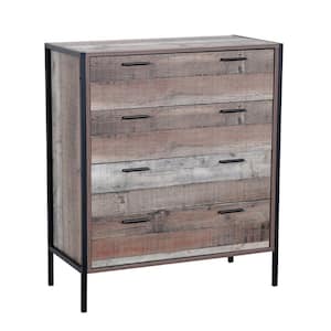 4-Spacious Drawers Rustic Reclaimed Collection Chest