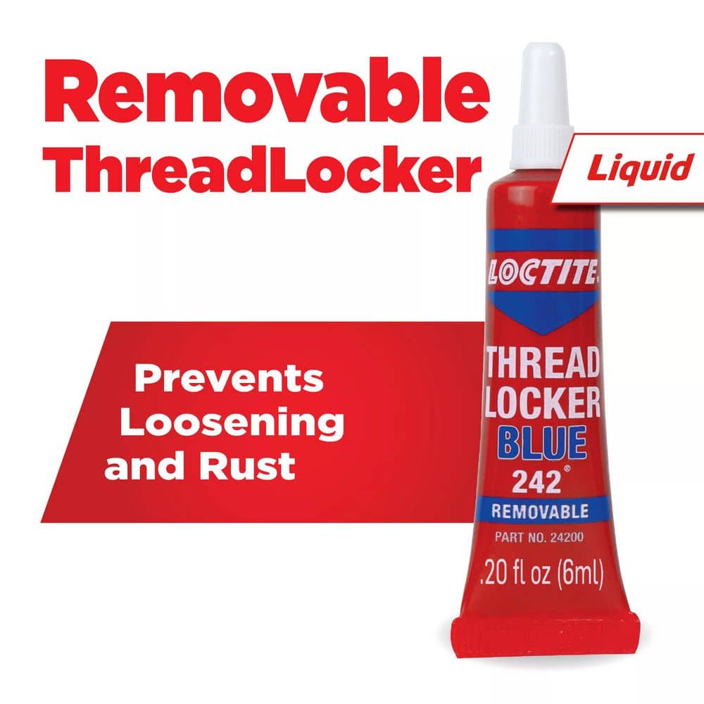 Loctite Threadlocker242, Medium-Strength Glue and Bolt Adhesive, Blue  209728 - The Home Depot