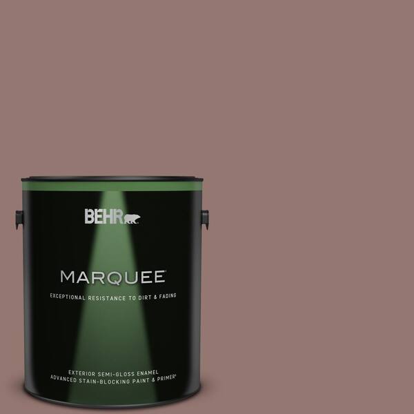 BEHR MARQUEE 1 gal. #710B-5 Milk Chocolate Semi-Gloss Enamel Exterior Paint & Primer