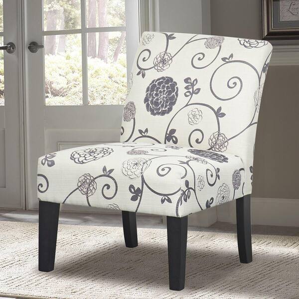 PRI White Fabric Side Chair