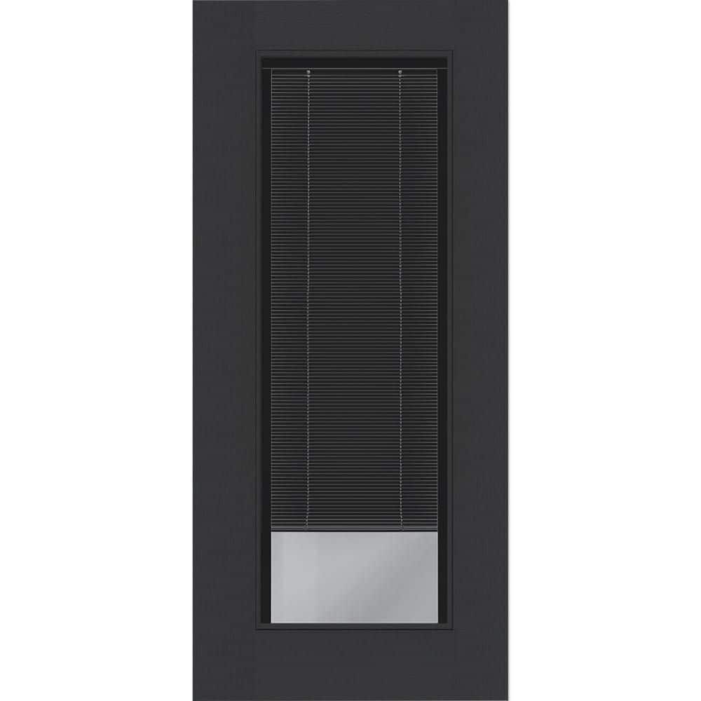Legacy 32 in. x 80 in. Universal Handing Full Lite Clear Glass Noir Miniblind Black Finish Fiberglass Front Door Slab price history on PriceWatchPro