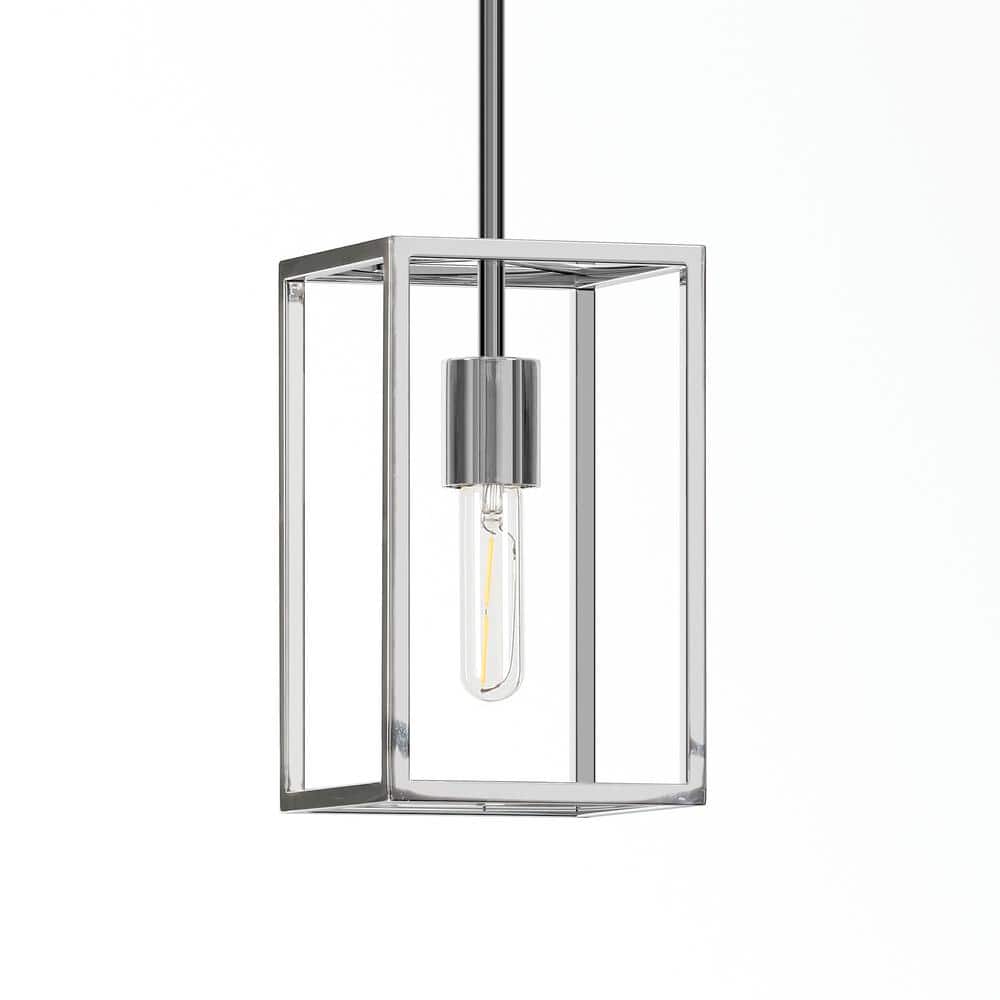 Cuadro Brushed Nickel Geometric Square Pendant Light