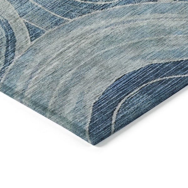 Chantille Machine Washable Indoor/Outdoor Abstract ACN1750 Blue 8 ft. x 10 ft. Area Rug