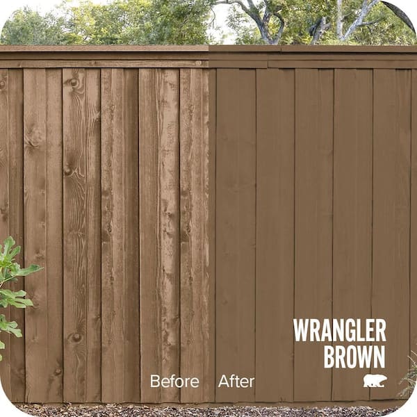 5 gal. #SC-109 Wrangler Brown Solid Color House and Fence Exterior Wood Stain