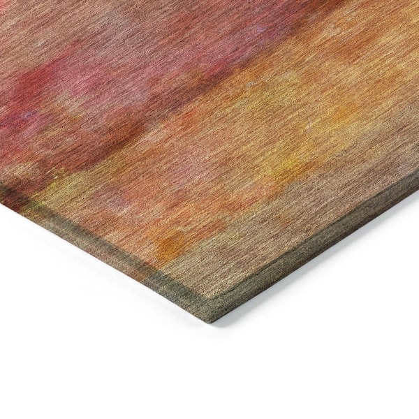 Chantille Machine Washable Indoor/Outdoor Abstract ACN2311 Orange 5 ft. x 7 ft. 6 in. Area Rug