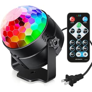 Sound Activated Party Lights with DJ Lighting, Disco Ball Strobe Lamp 7 Modes Stage Light for Halloween Christmas