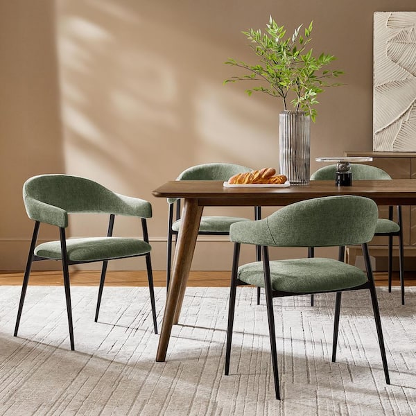 Andres Moss Polyester Modern Dinning Chair (Set of 4)