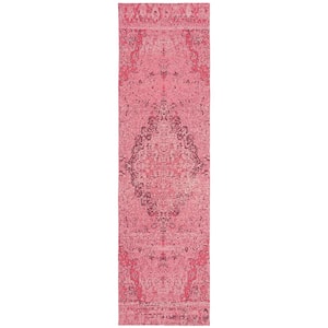 Classic Vintage Fuchsia 2 ft. x 8 ft. Floral Runner Rug