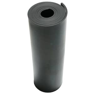 50A Durometer Neoprene Sheet - 1 in. T x 24 in. W x 12 in. L - Smooth Finish - Black Rubber Sheet (2 sq. ft.)