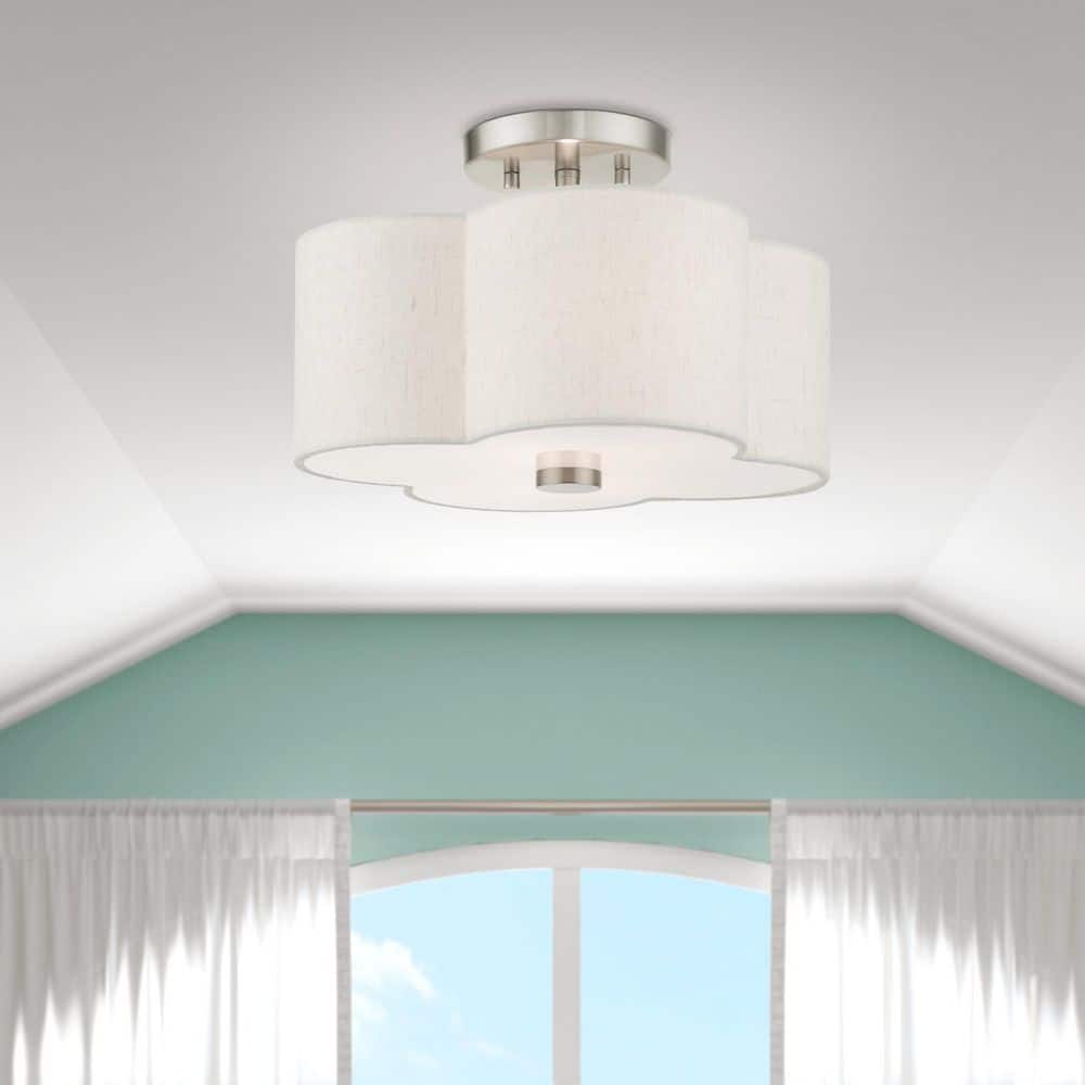 Maycrest 2 Light Brushed Nickel Semi Flush Mount price history on PriceWatchPro