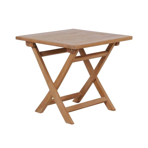 Yardgrace Indonesia Teak Wood Outdoor Square Side Folding Coffee Table