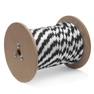 5/8 in. x 200 ft. Polypropylene Multi-Filament Solid Braid Derby Rope, Black/White
