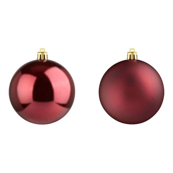 24-Piece Crimson Shatter-Resistant Ornaments