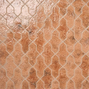 Elara Cruz Sunset Terracotta 4.48 in. x 8.46 in. Glossy Textured Porcelain Floor and Wall Tile (5.32 Sq. Ft. / Case)