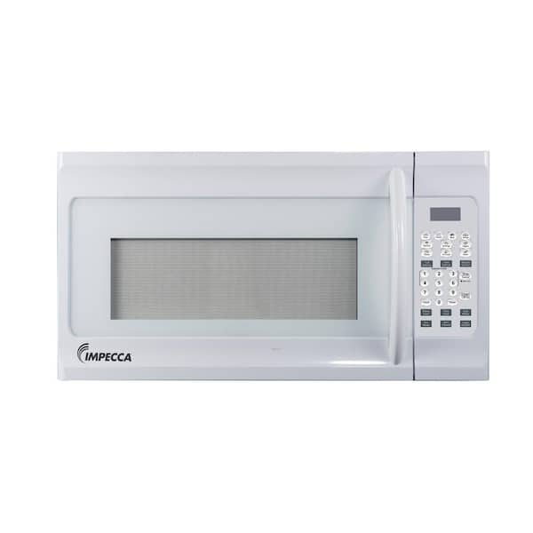 Impecca 1.6 Cu. Ft., 30-Inch, Over the Range Microwave, 12.4-Inch Turntable, 2 Speed 300 CFM Ventilation Fan- White