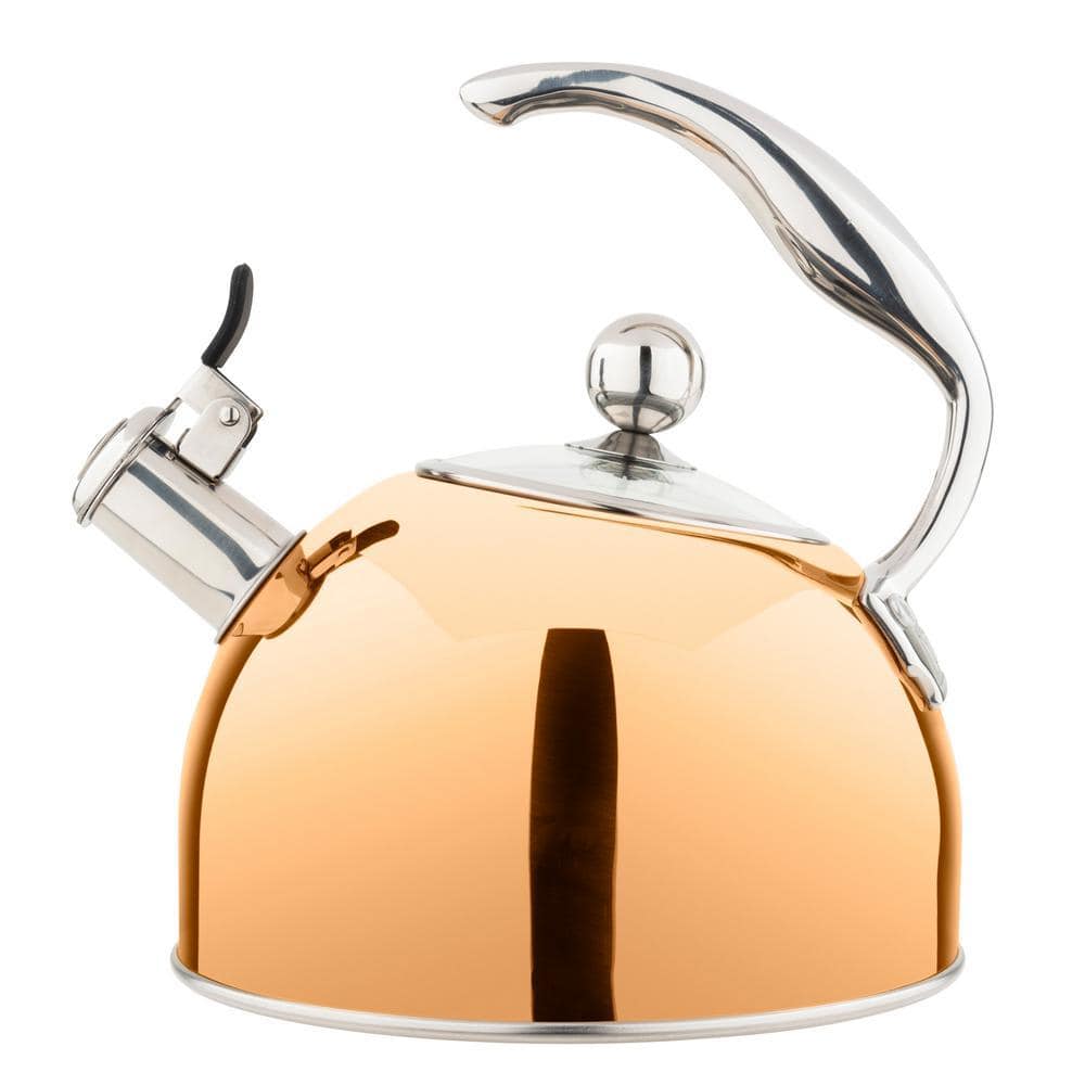 2.6 Qt. 10 Cups Stainless Steel Whistling Kettle with 3-Ply Base, Rose Gold price history on PriceWatchPro
