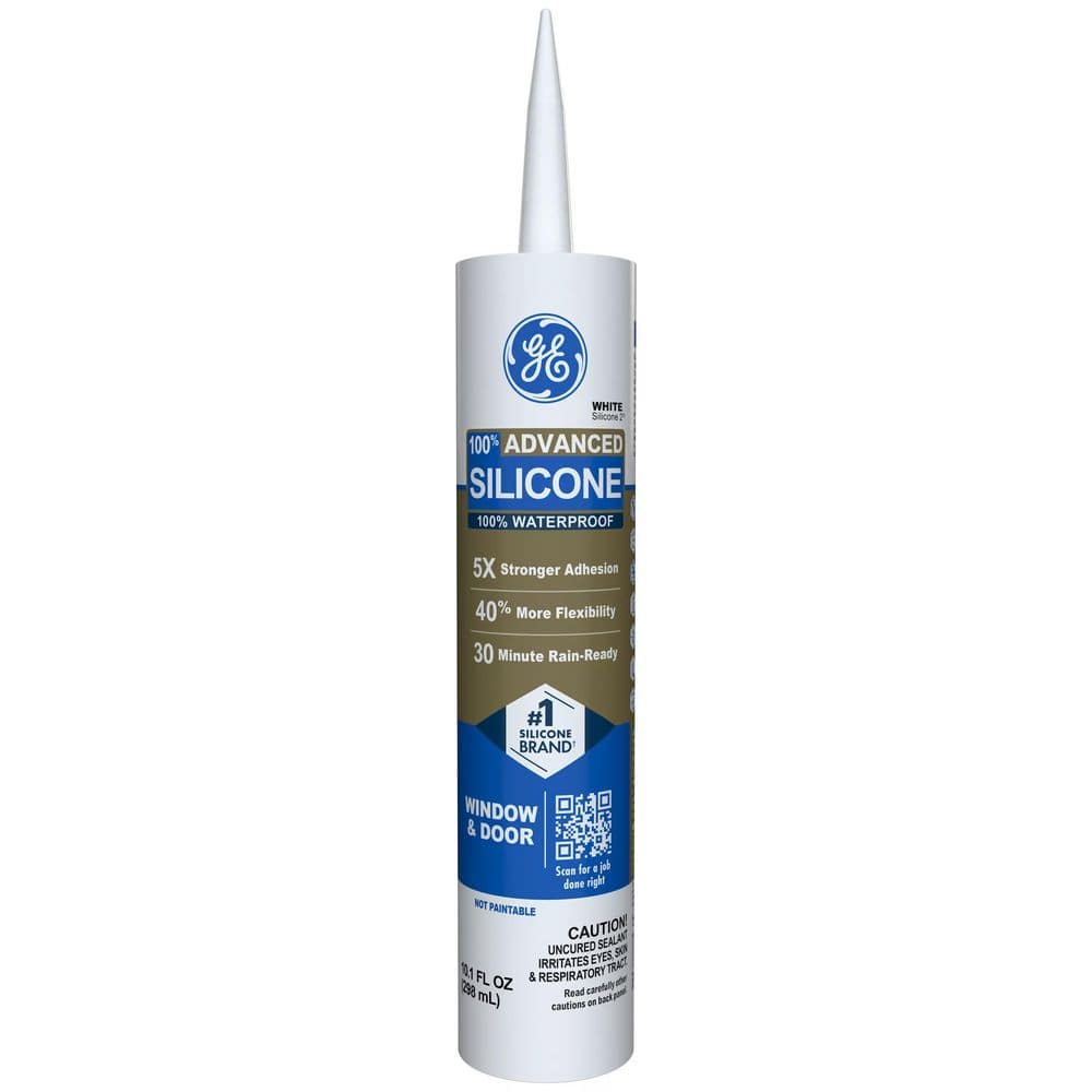 Advanced Silicone 2 Caulk 10.1 oz Window and Door Sealant White