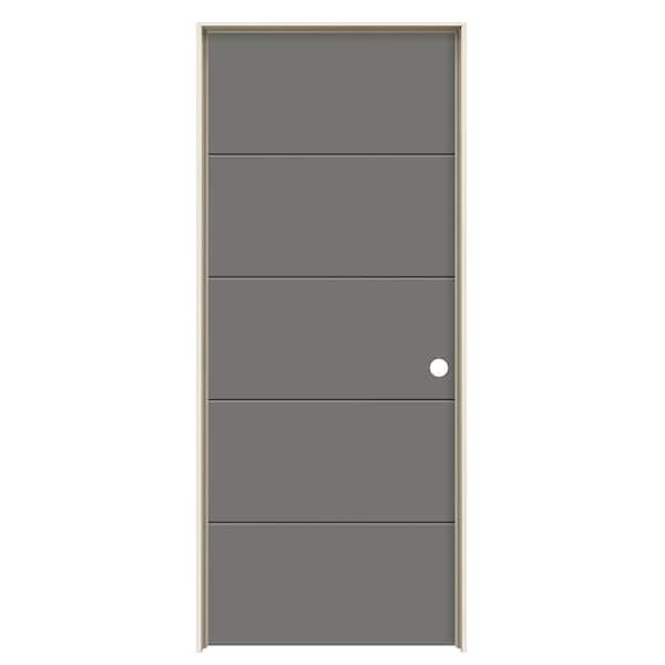 JELD-WEN 32 in. x 80 in. Left-Hand Solid Core Graphite Composite Single Prehung Interior Door