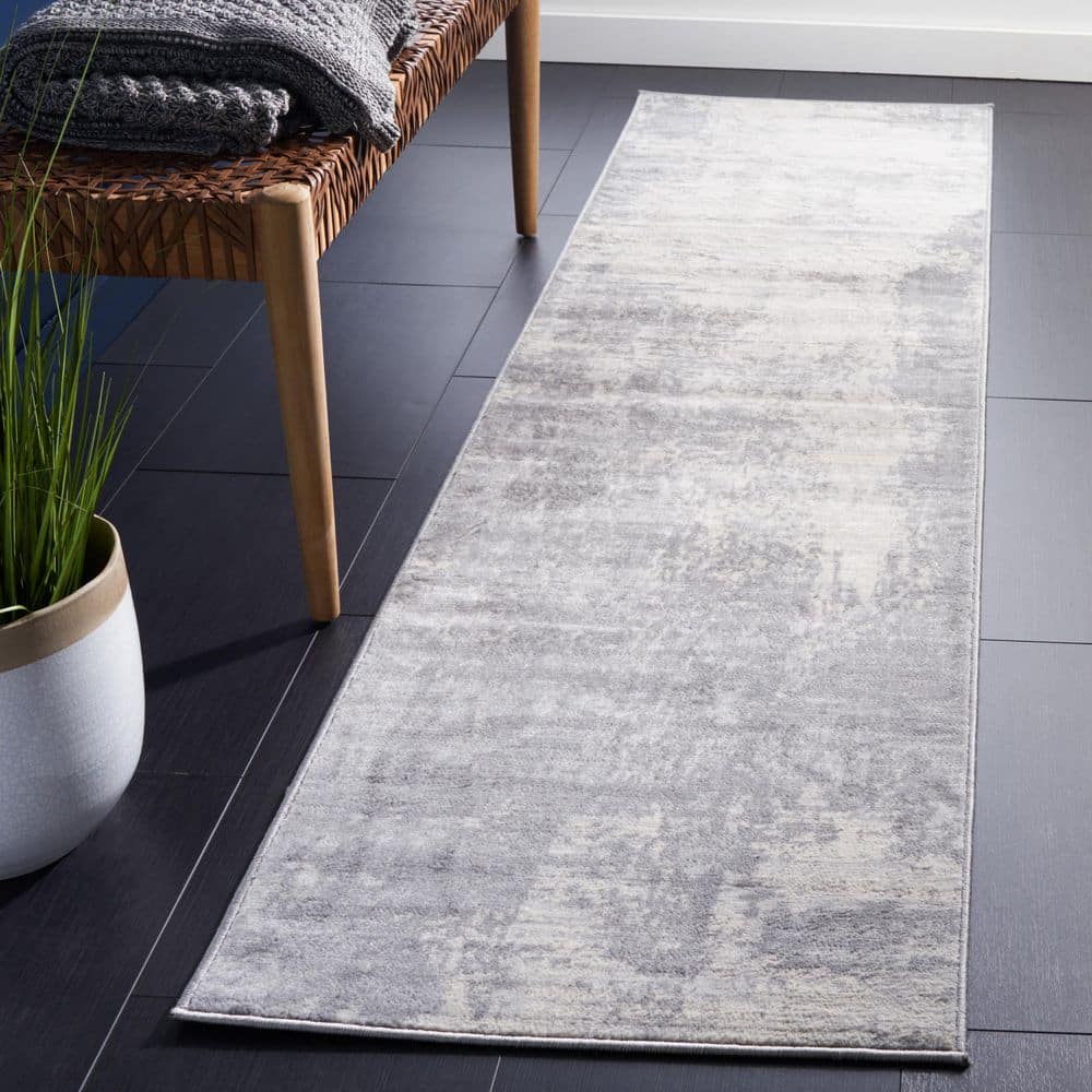 Jasper 2 ft. x 8 ft. Light Gray/Ivory Distressed Abstract Runner Rug price history on PriceWatchPro
