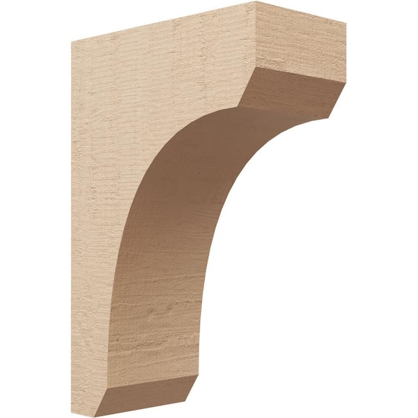 Ekena Millwork Classic Series 2 7 in. x 14 in. x 21 in. Legacy Rough Cedar Woodgrain Timberthane Polyurethane Corbel in Primed Tan