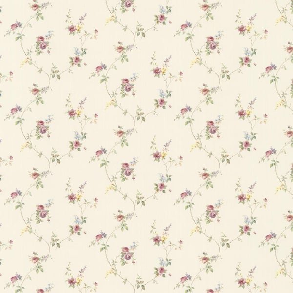 Norwall Laura's Trail in Cream, Pink, Green, Brown and Yellow