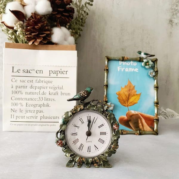 Buy Decorative Silver Color Wall Clock - Stories