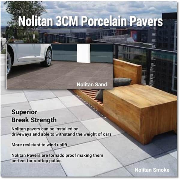 MSI Nolitan Sand 3 cm x 24 in. x 24 in. Porcelain Paver Floor Tile (8 sq. ft./Case)