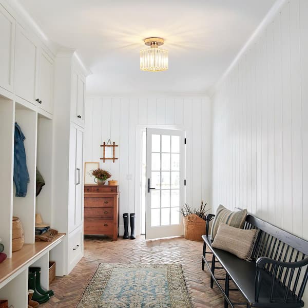 TOZING 10 in. White Modern Indoor Semicircular Novel Mesh Grid