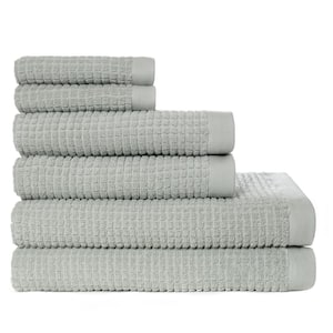 StyleWell 6-Piece Hygrocotton Towel Set in Stone Gray