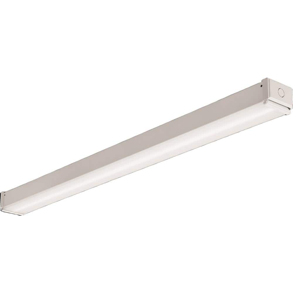Sleek 4ft White Steel LED Surface Mount Strip Light, 4000K