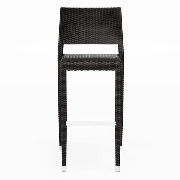 CORVUS 30 Stackable Wicker Outdoor Bar Stool Set of 4 BS005 4PK
