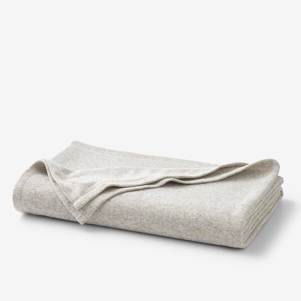 The Company Store Sweatshirt Collection Taupe Polyester Twin Blanket