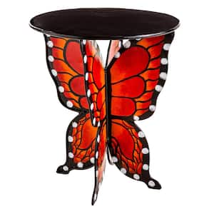 Metal Butterfly Outdoor Side Table
