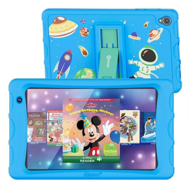 8 in. Android Kids Tablet 64GB, Includes 80+ Disney Storybooks and Stickers, Kid-Proof Case with Kickstand, Blue