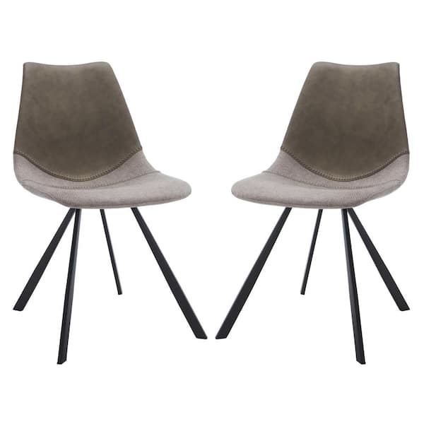 SAFAVIEH Greer Gray 18 in. Wood Dining Chair Set of 2