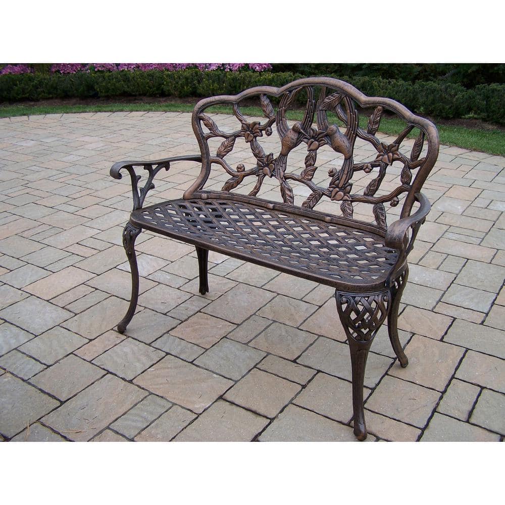 cast aluminum garden bench