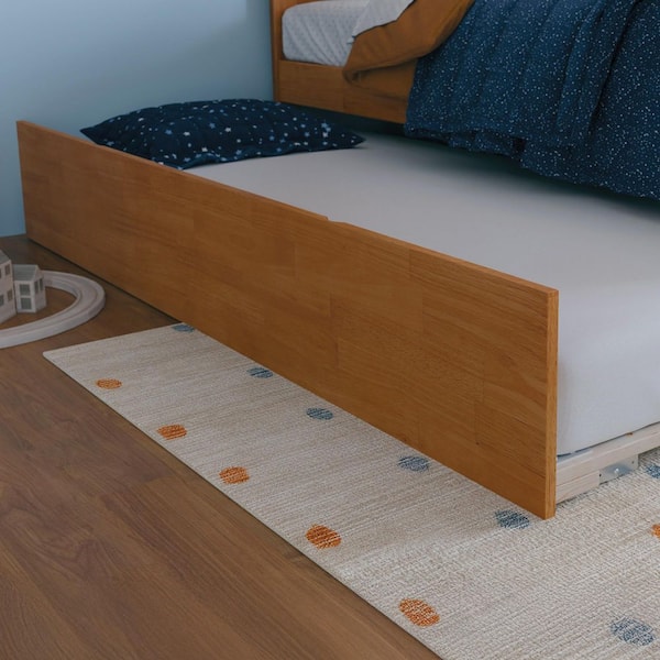 Urban Light Toffee Natural Bronze Twin Frame Solid Wood Trundle Bed