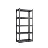 Tidoin Black 5-Tier Steel Shelving Unit, Heavy Duty Shelving Garage ...