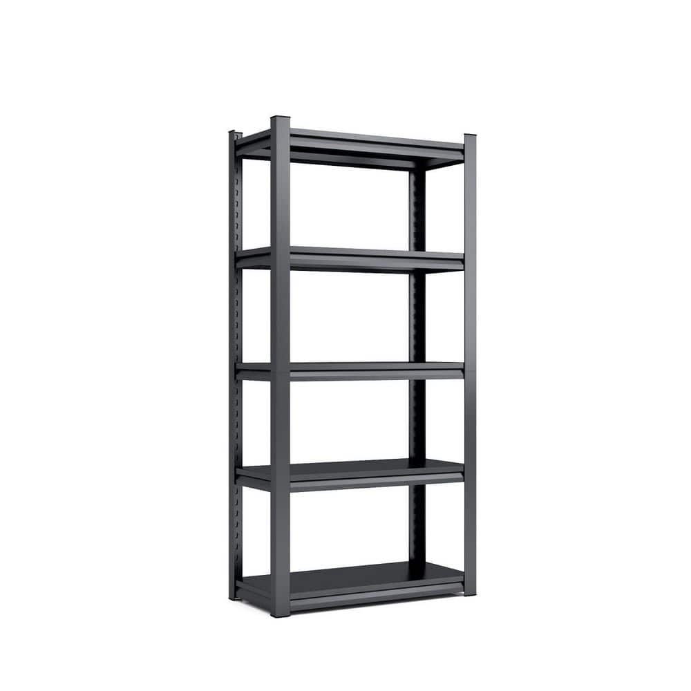 FUNKOL 31.49 in. W x 15.74 in. D x 59 in. H Black Metal Large Freestanding  Bathroom Shelf W1168dx50720 - The Home Depot