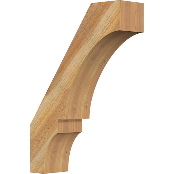 Ekena Millwork 6"W x 20"D x 28"H Balboa Rough Sawn Knee Brace, Western Red Cedar