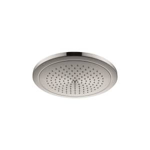 Croma 1-Spray Patterns 2.5 GPM 11 in. Fixed Shower Head in Brushed Nickel