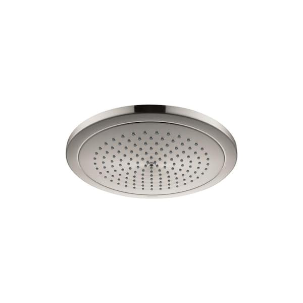 Hansgrohe Croma 1-Spray Patterns 2.5 GPM 11 in. Fixed Shower Head in Brushed Nickel