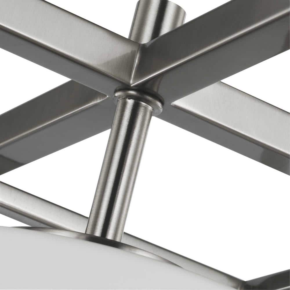 Chadwick Brushed Nickel Mini-Pendant with Opal Glass Shade