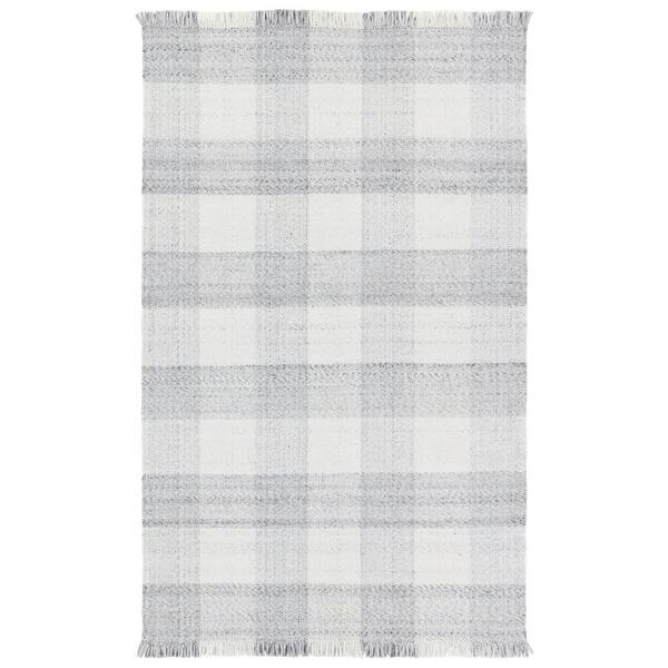 Jaipur Living Truce 8 ft. x 10 ft. Gray/Ivory Striped Handmade Indoor ...