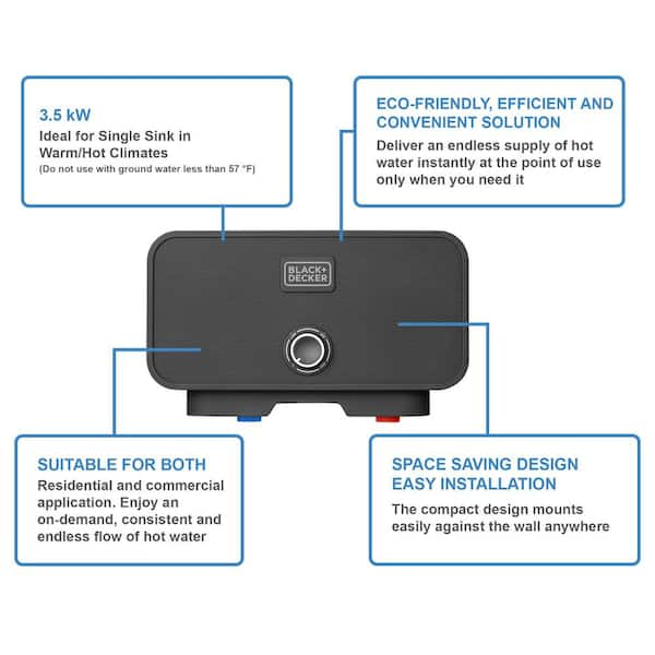 Black & Decker 36 KW 6.1 GPM Electric Tankless Water Heater