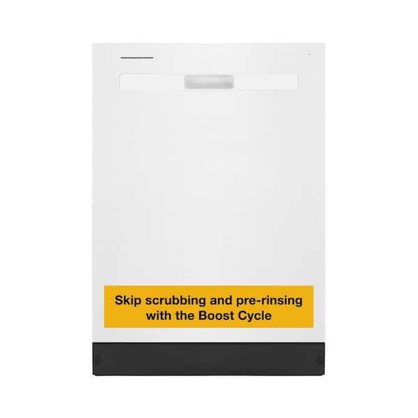 24 in. Top Control Built-In Tall Tub 55 dBA Dishwasher in White with Boost Cycle and Triple Filtration Wash, Eco Series
