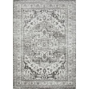 Rhane Alvner Gray 9 ft. 10 in. x 12 ft. 10 in. Oriental Polypropylene Area Rug